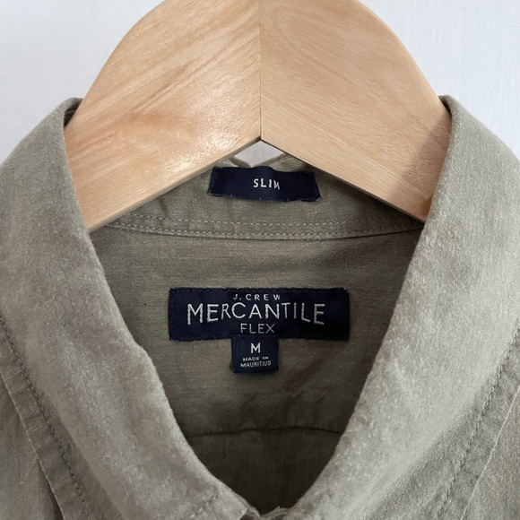 Sage green, men’s slim fit button down. J. Crew Mercantile. - Picture 3 of 4